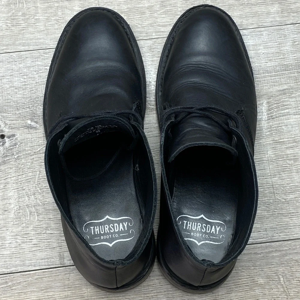 Thursday‎ Boot Co. Boots Scout Mens 6.5 (Fits 7.5) Black Leather Chukka Shoes